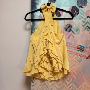 Robert Rodriguez yellow silk top